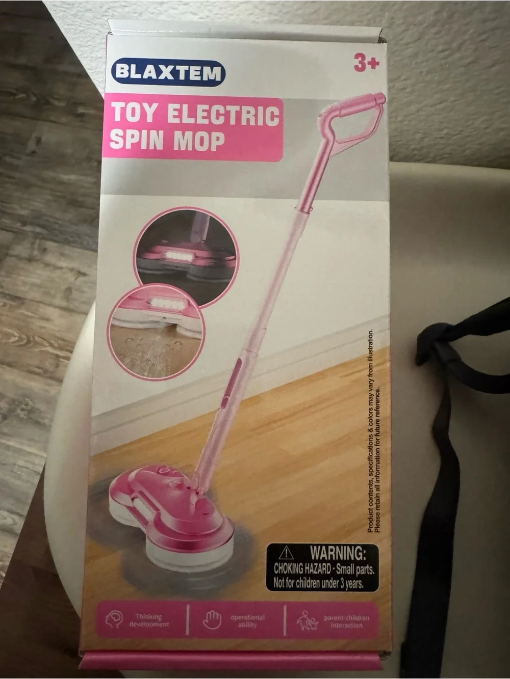 Kids Electric Spin Mop Toy - Pink